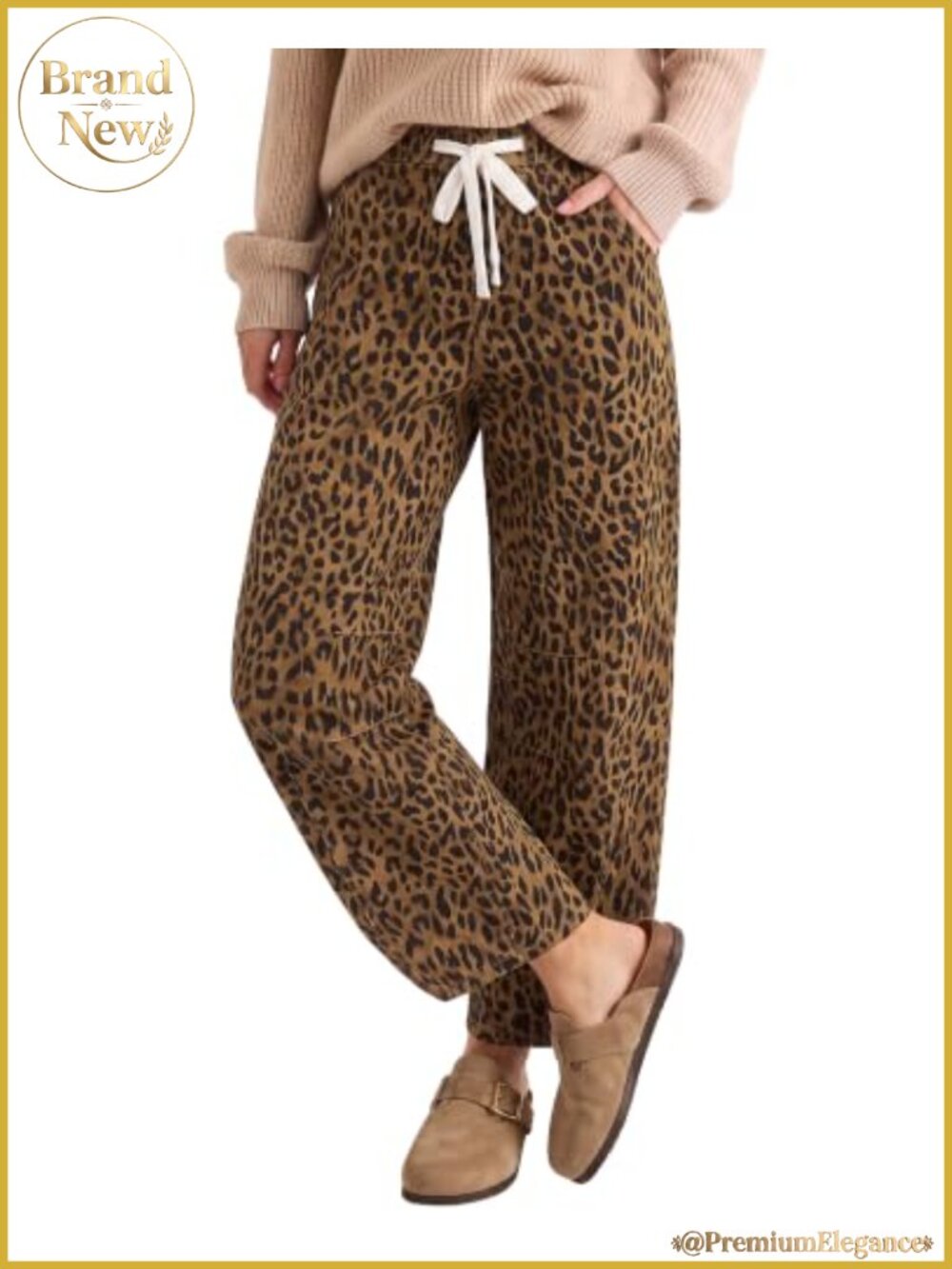 High Waisted Wide Leg Barrel Jeans with Drawstring Waist